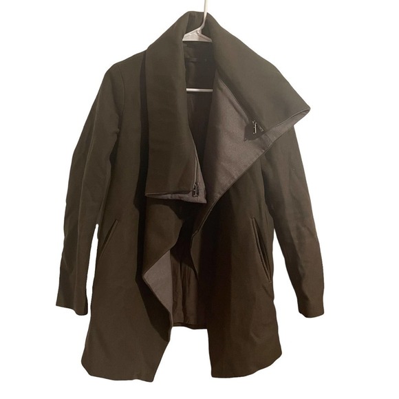 ALLSAINTS Chocolate Brown Wool Blend Jax Jacket w/Pockets - Picture 2 of 9